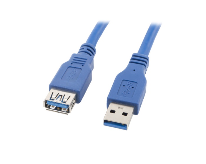 Lanberg USB-Jatkokaapeli 3.0 AM-AF Sininen (3 m)