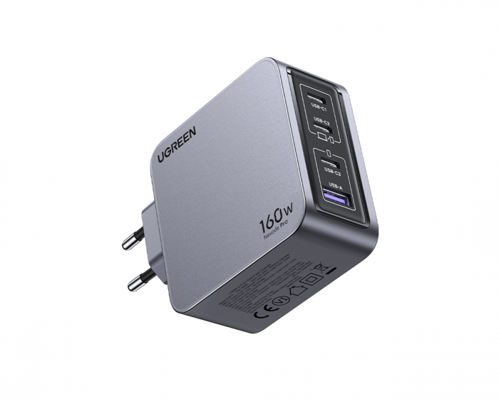 UGREEN Nexode Pro 160W 4-Port GaN Fast Charger with 240W USB-C Cable - Verkkovirtalaturit