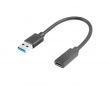 USB-C 3.1 (Naaras) - USB-A (Uros) 15cm Adapteri