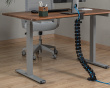 Flexible Desk Cable Management Spine - Musta Kaapelinkeräin