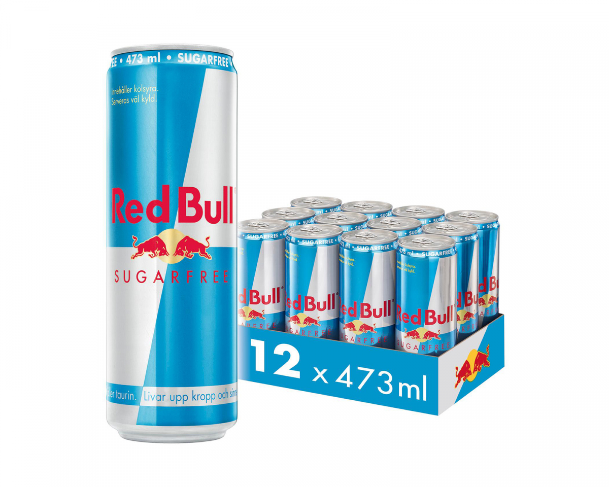 Red Bull 12x Energiajuoma, 473 ml, Sokeriton