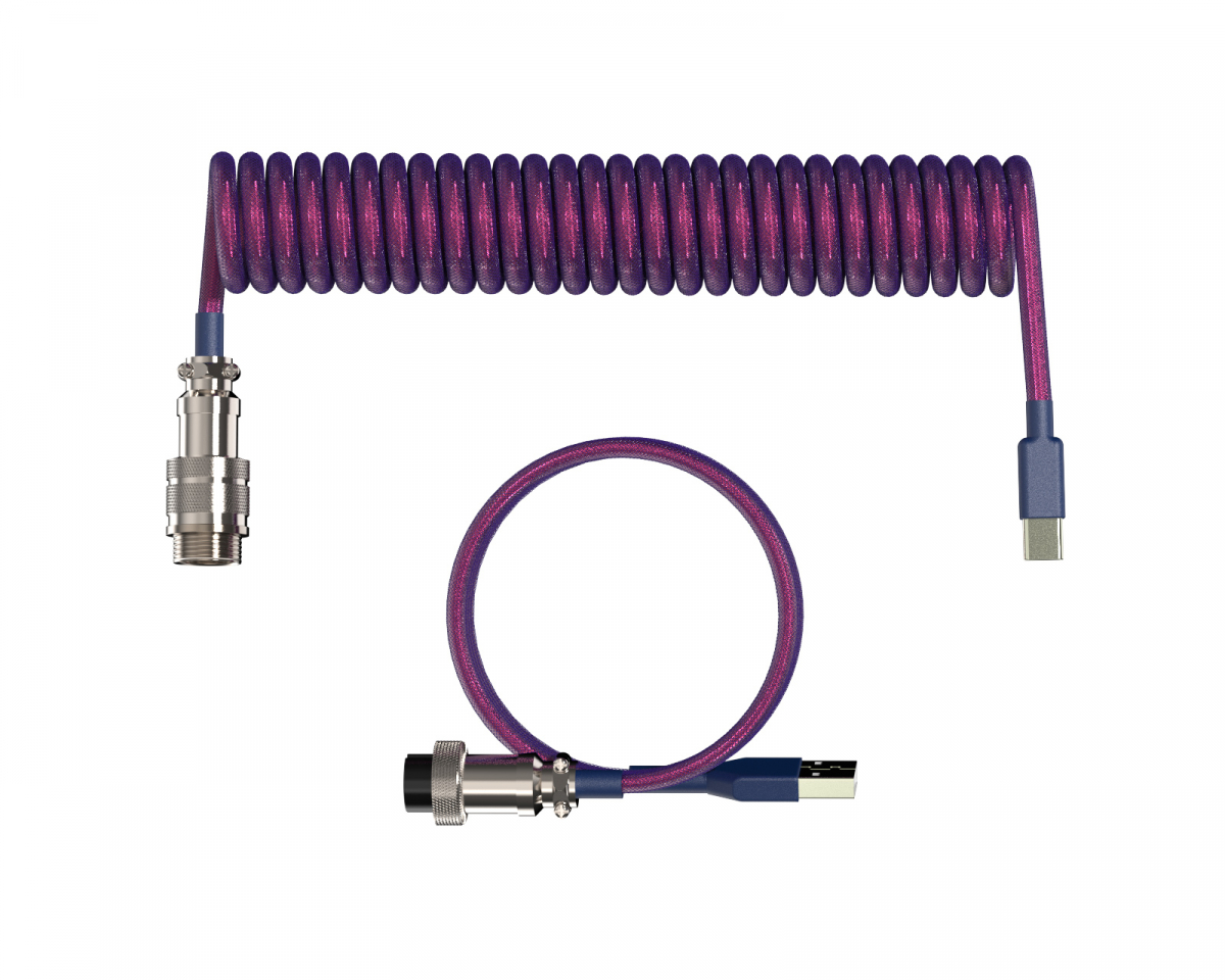 MaxCustom Aviator Coiled Cable USB-C - Violetti