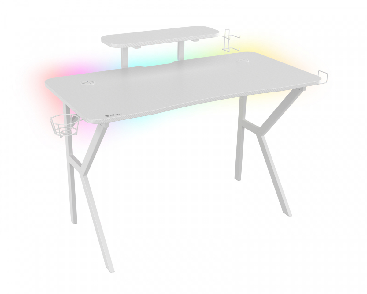Genesis Gaming Työpöydät Holm 320 RGB White Edition