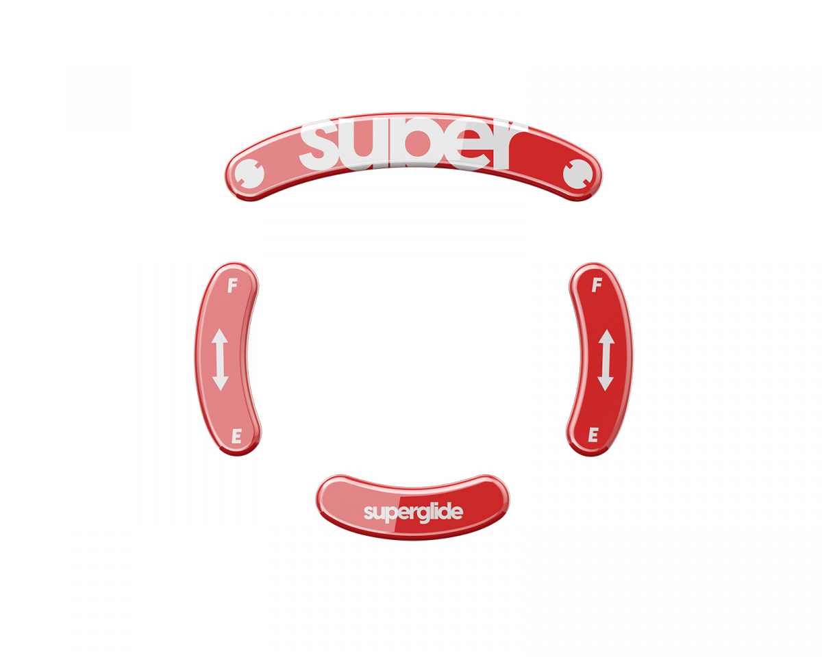 Superglide Glass Skates Logitech G Pro Wireless - Punainen