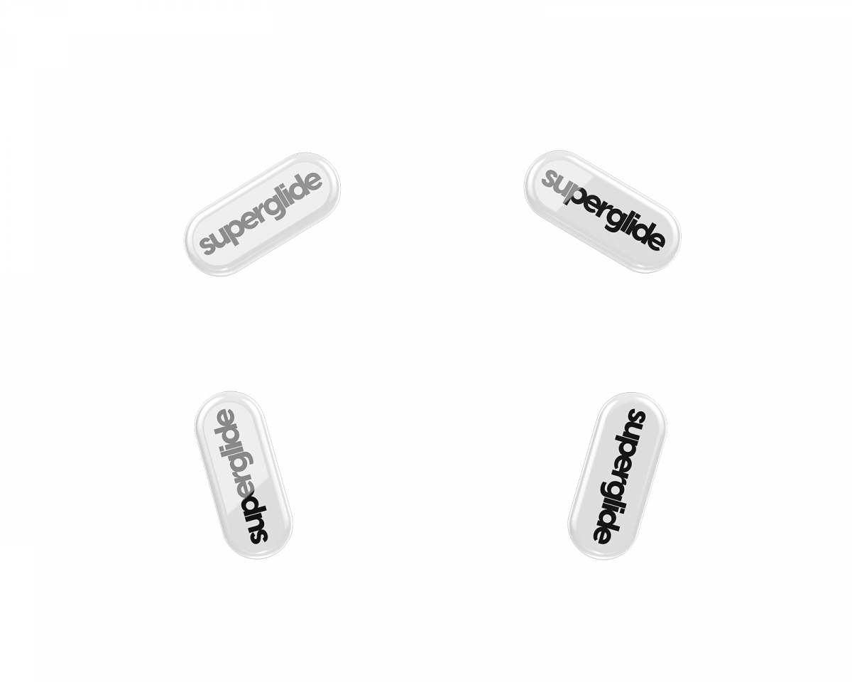 Superglide Glas Skates Logitech G304/G305 or Universal - White