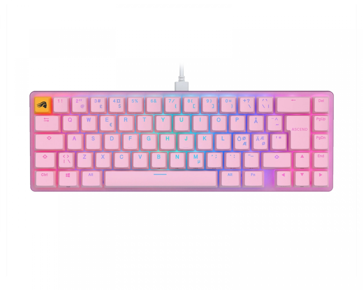 Glorious GMMK 2 65% Pre-Built Näppäimistö [Fox Linear] - Pinkki