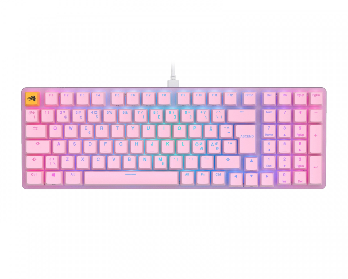 Glorious GMMK 2 96% Pre-Built Näppäimistö [Fox Linear] - Pinkki