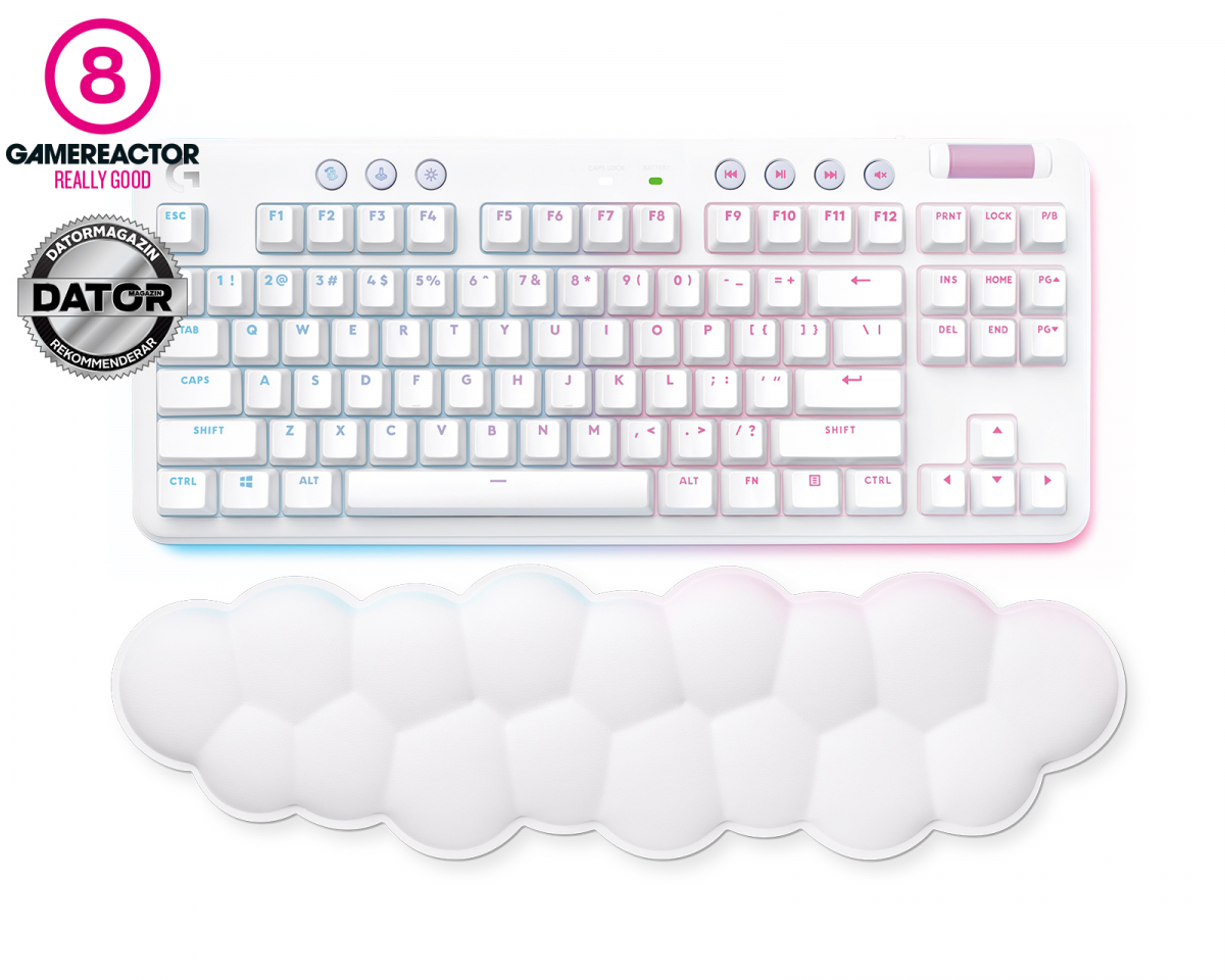 Logitech G715 Langaton Pelinäppäimistö RGB TKL [GX Brown] - Off White