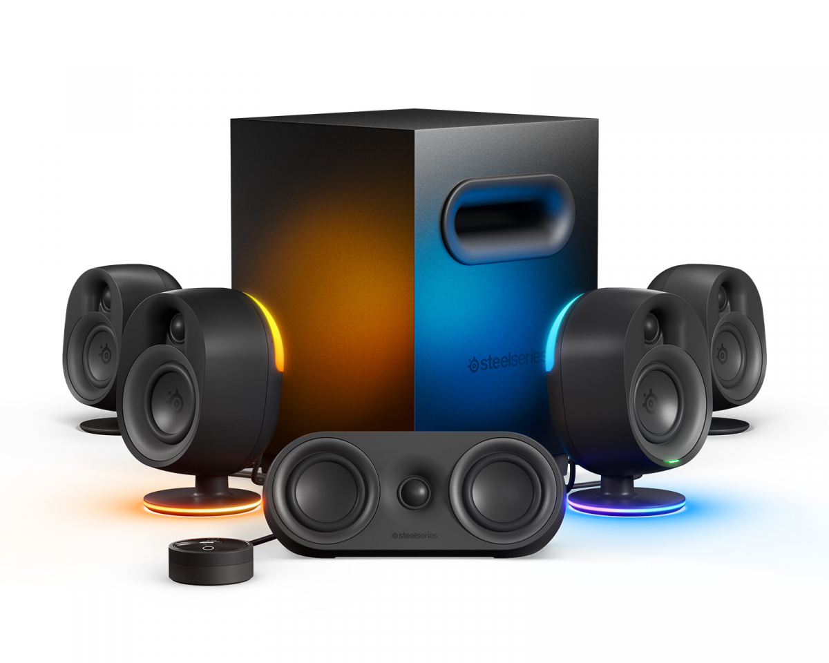 SteelSeries Arena 9 Illuminated 5.1 Gaming Speakers - Musta Pelikaiuttimet RGB