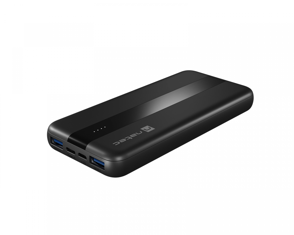 Natec Trevi Slim Q Powerbank 10000 mAh QC and PD - Musta