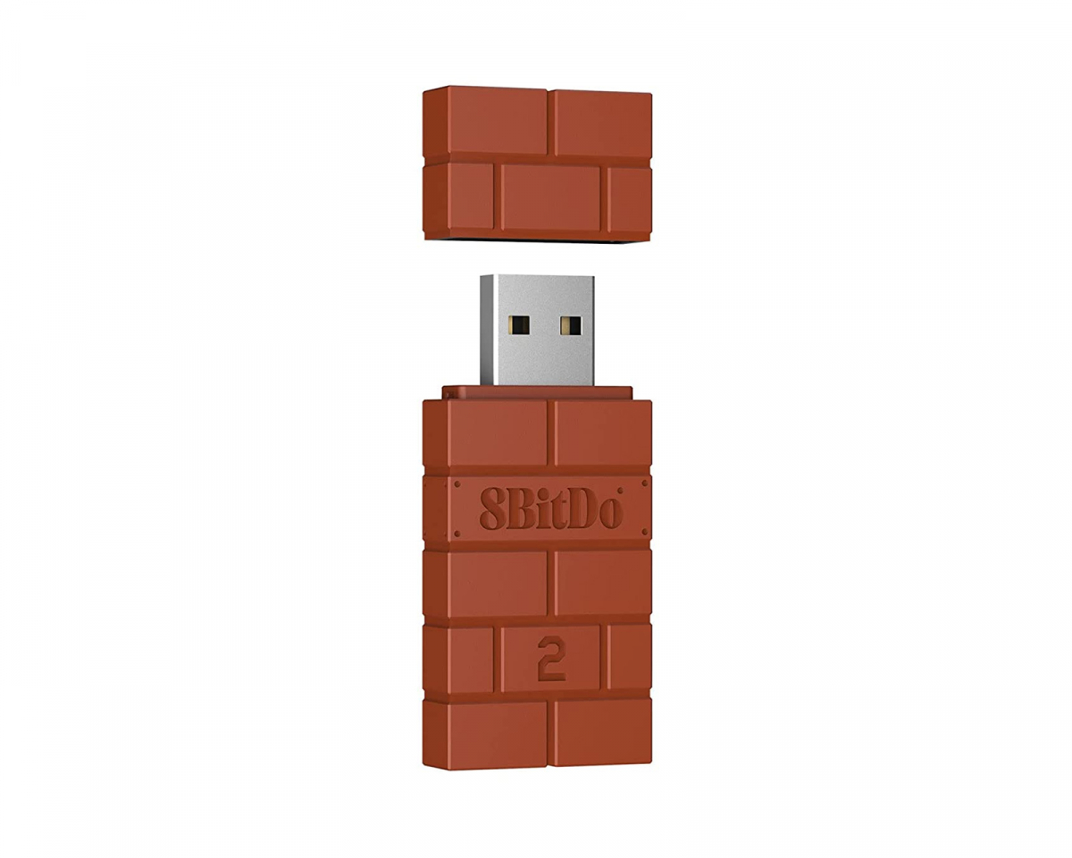 8Bitdo USB Langaton Adapteri V2 - Ruskea
