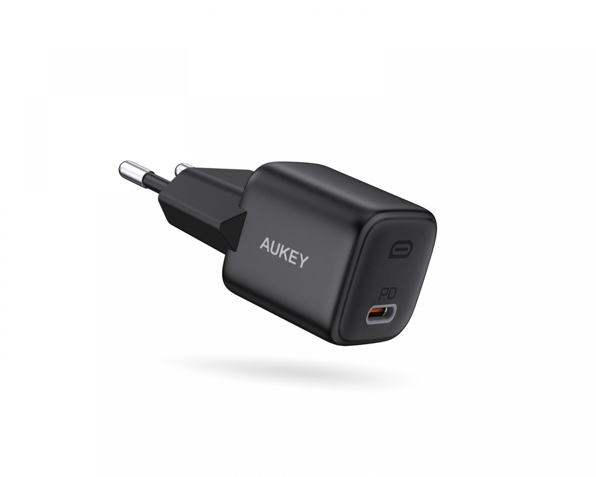 Aukey Wall Charger Omnia Mini, 20 W USB-C - Musta Verkkovirtalaturit