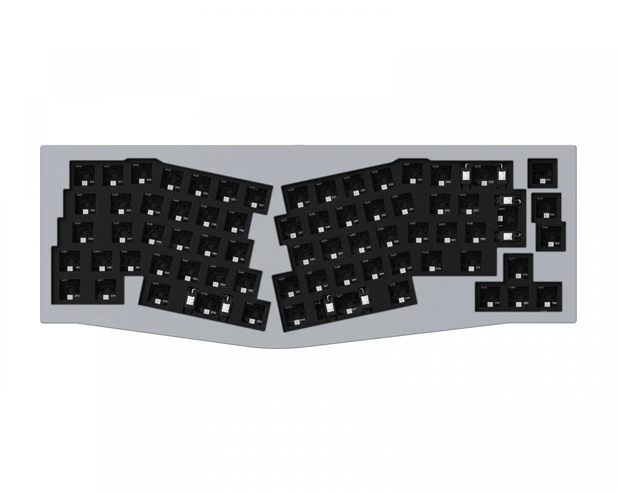 Keychron Q8 QMK ISO Alice Layout Barebone RGB Hot-Swap - Harmaa