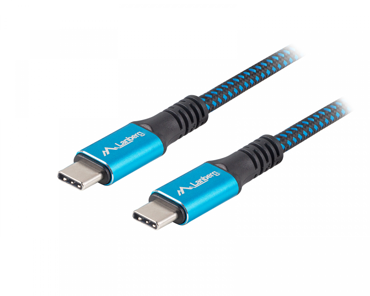 Lanberg USB-C Kaapeli 100W 8K - USB4 Kaapeli - 0.5m