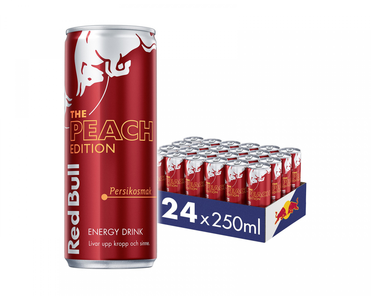 Red Bull 24x Energiajuoma, 250 ml, Peach Edition (Persikka) MaxGaming.fi
