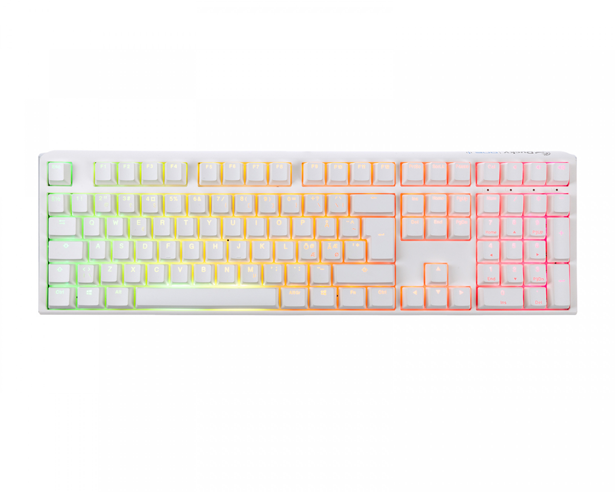 Ducky ONE 3 Pure White RGB Hotswap Pelinäppäimistö [MX Blue]