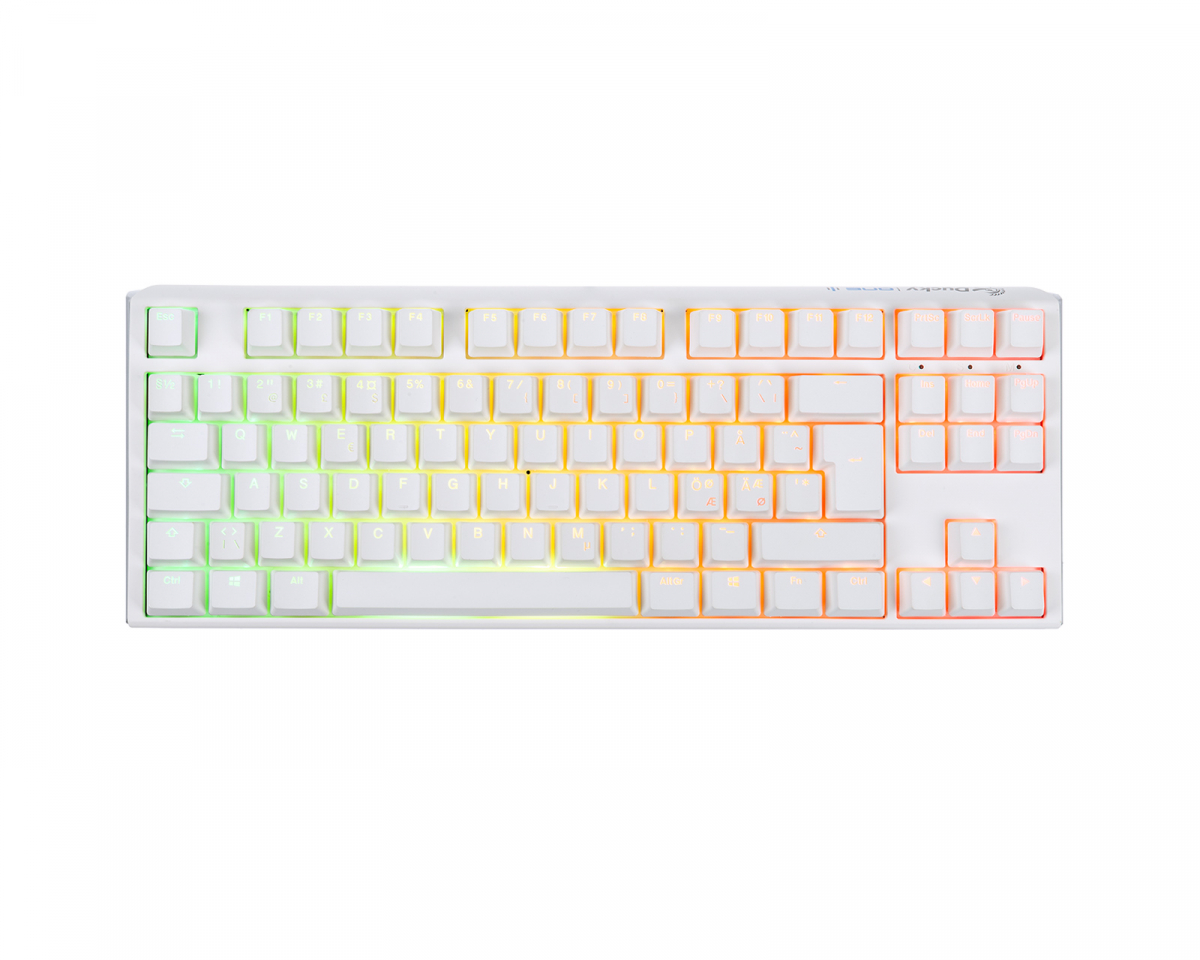 Ducky ONE 3 TKL Pure White RGB Hotswap Pelinäppäimistö [MX Silent Red]