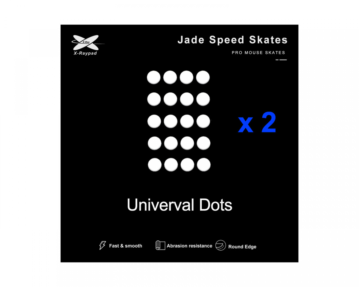 X-raypad Jade Mouse Skates Universal 6.5mm Dots - 40pcs - Hiiren Tassut