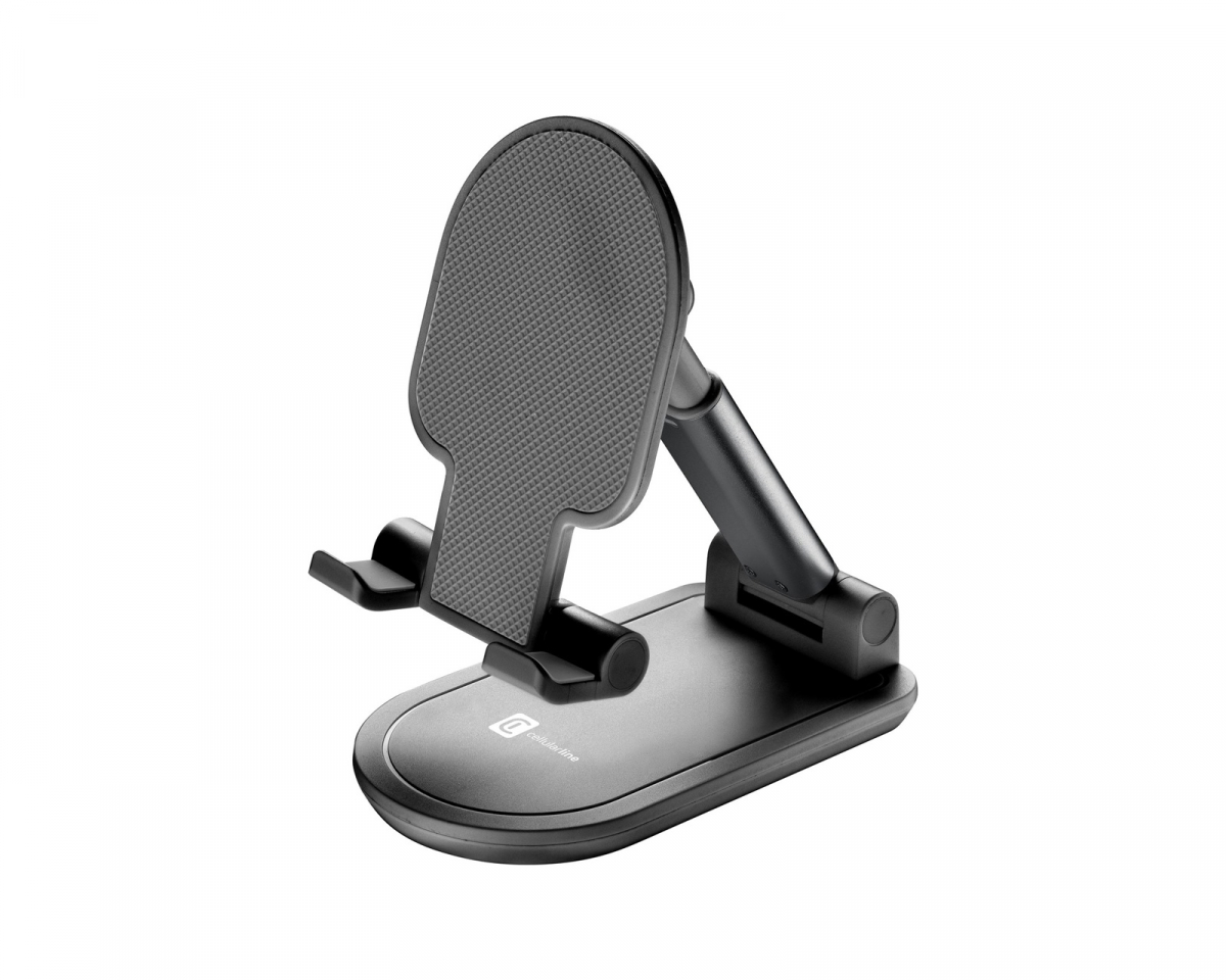 Cellularline Desk Holder - Taitettava Pöytäteline Äypuhelimille ja Tableteille - Mu