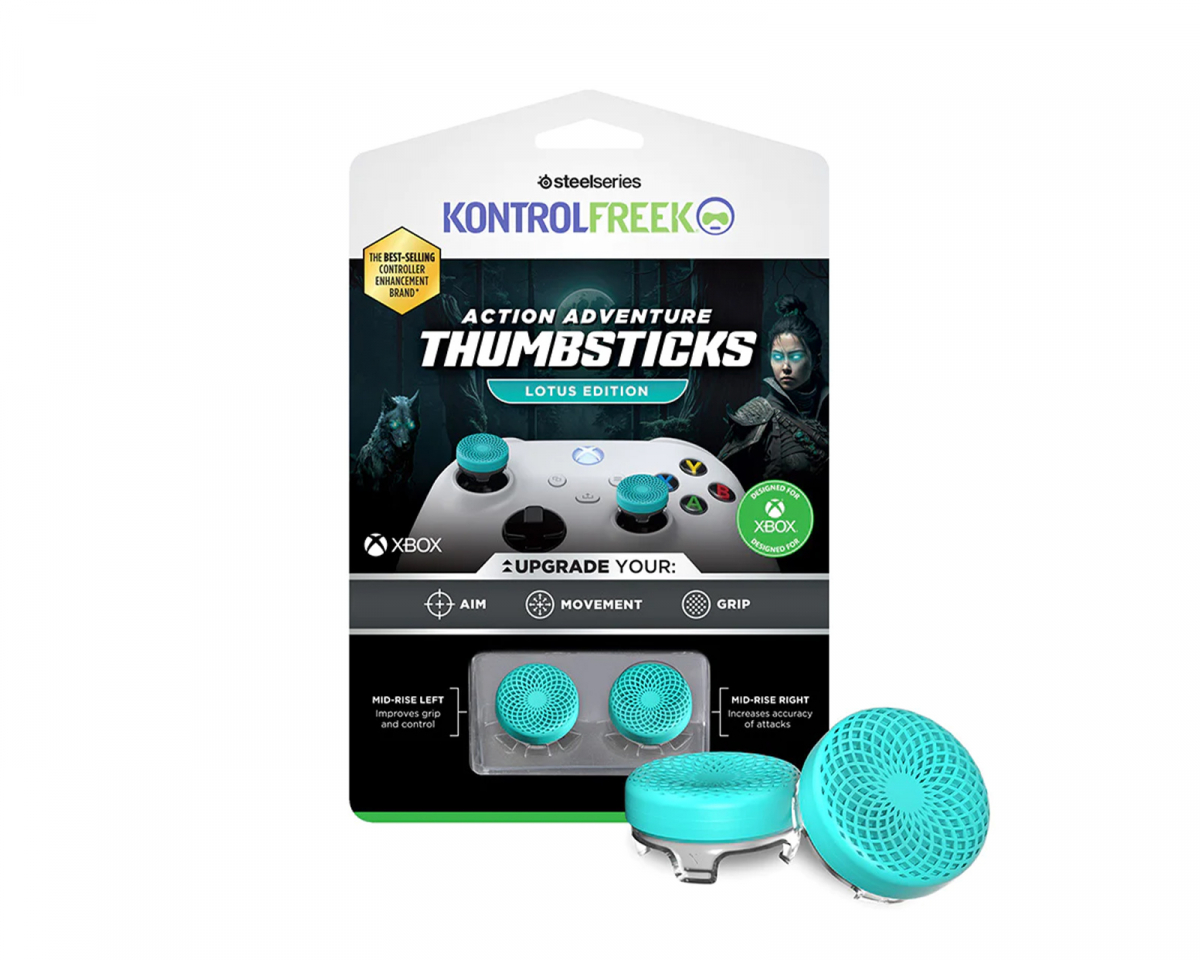 Xbox Controller Turquoise KontrolFreek Lotus Turquoise Thumbsticks - (Xbox Series/Xbox One ...