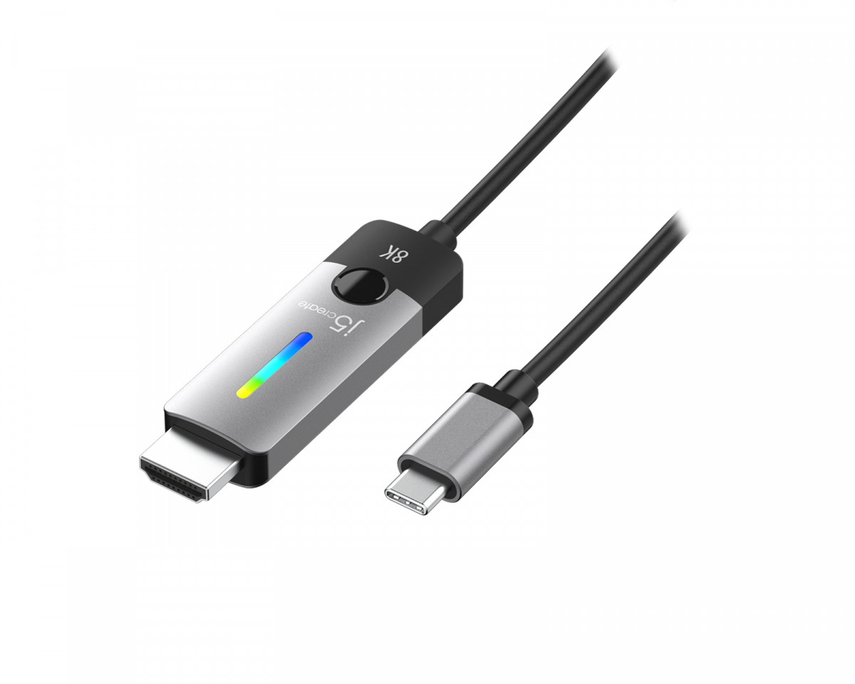 j5create USB-C-HDMI-Kaapeli 2.1 8K - 1.8m