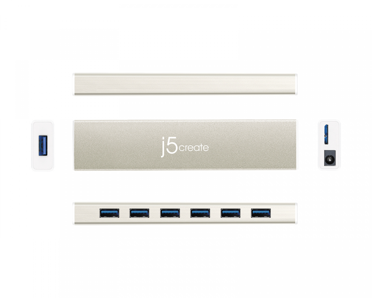 j5create USB-Keskitin – 7-Porttinen USB-C-Keskitin