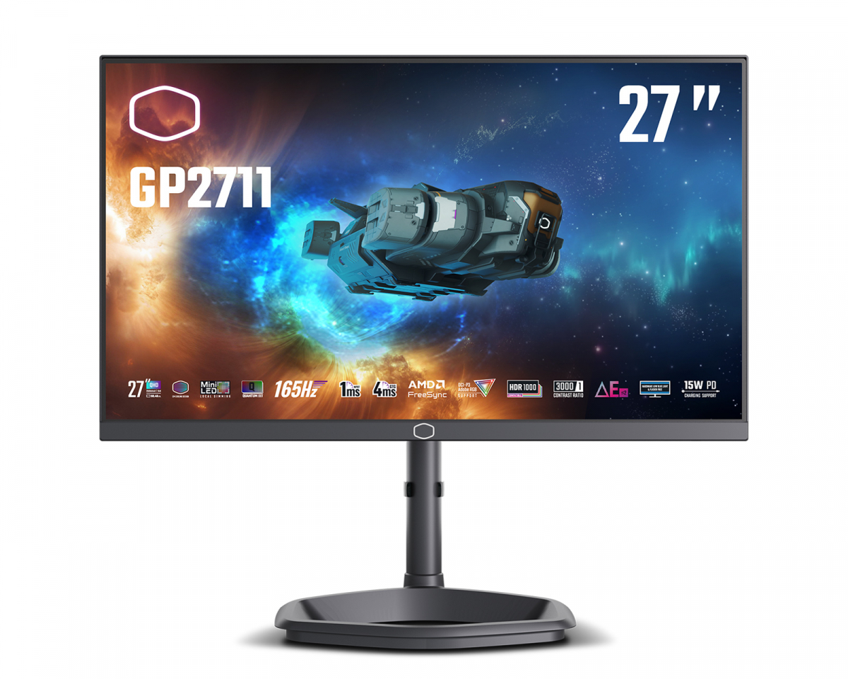 Cooler Master GP2711 27" QHD 165Hz 1ms Quantum Dot VA Mini LED Pelimonitori