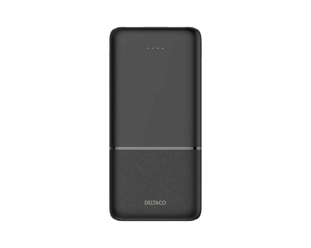 Deltaco 10.000 mAh Powerbank - Musta