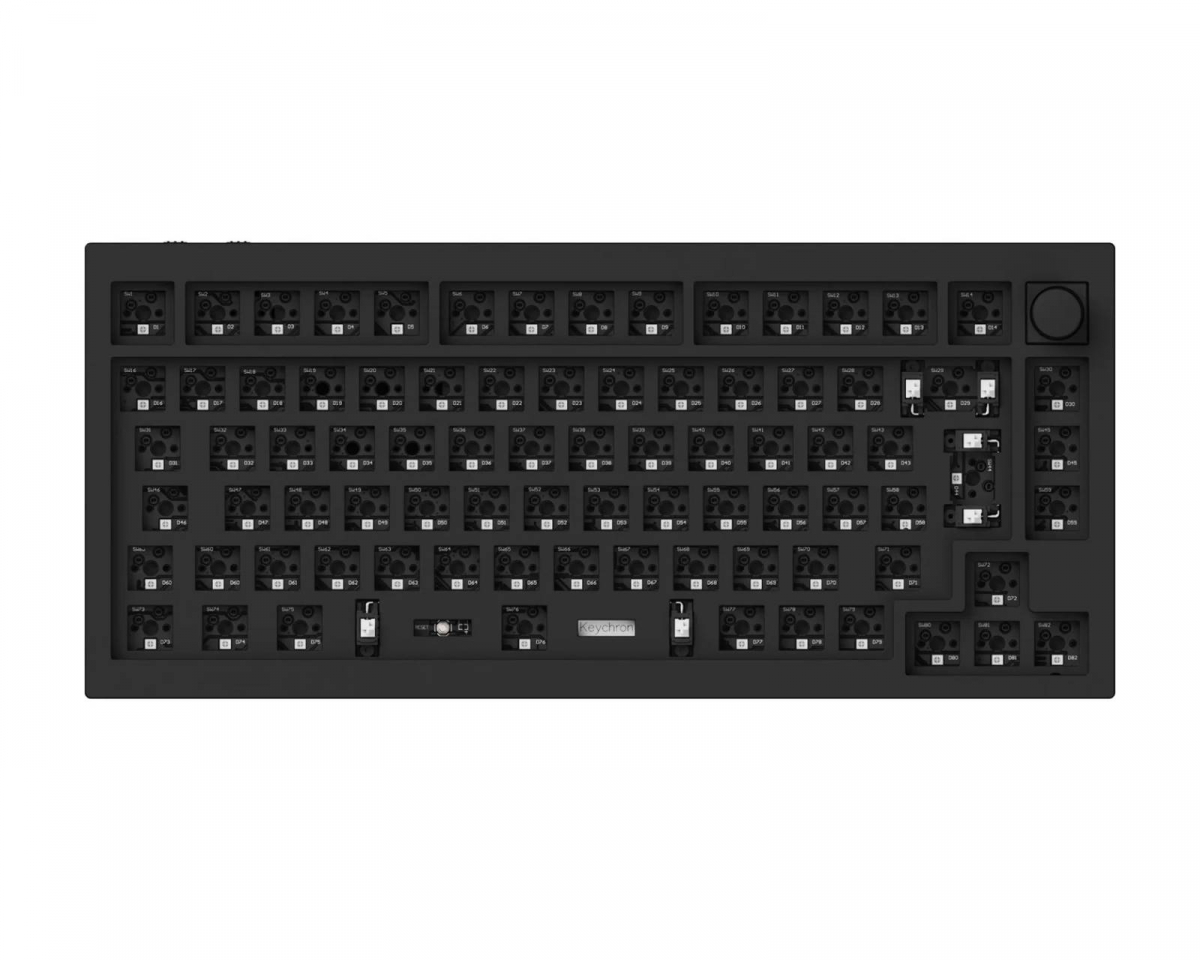 Keychron Q1 Max QMK 75% RGB ISO Barebone Langaton Näppäimistö - Carbon Black