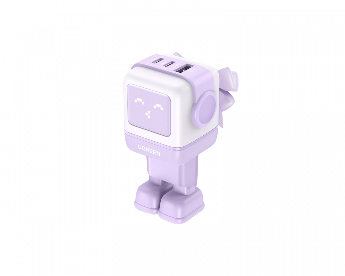 UGREEN Nexode Robot Laturi 3 ports - 65W - Violetti