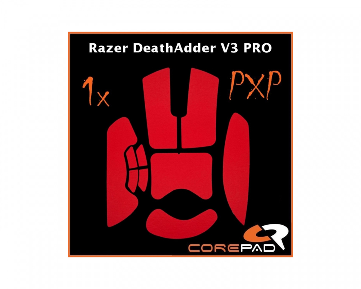 Corepad PXP Grips Razer DeathAdder V3 Pro - Punainen