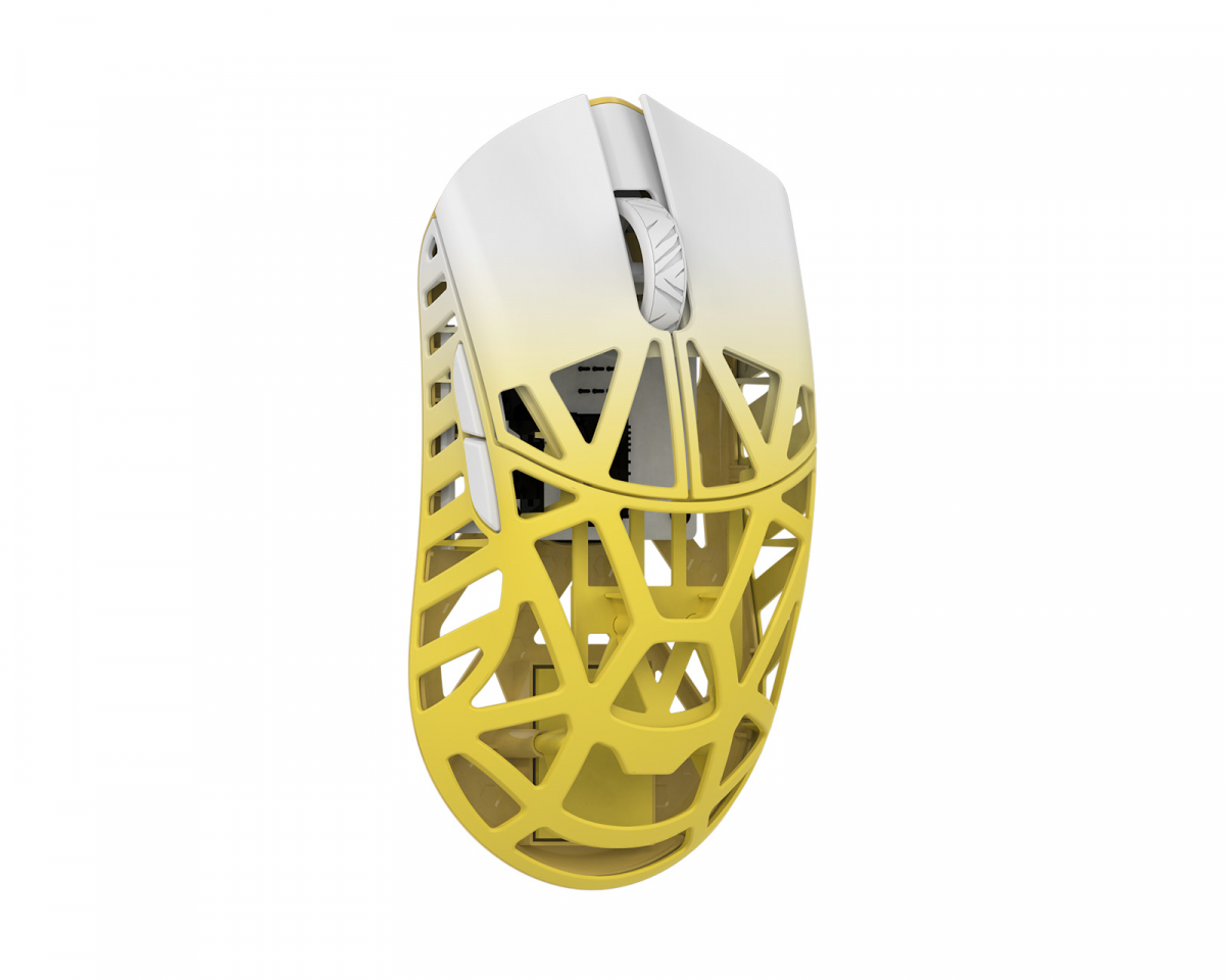 WLMouse BEAST X 8K Langaton Pelihiiri - Valkoinen/Keltainen [Omron Opticals]