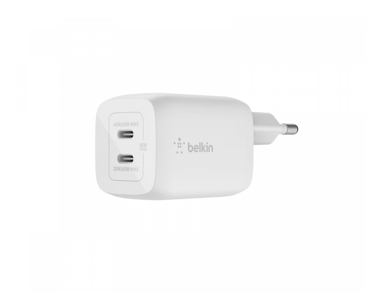 Belkin Boost Charge 65W USB-C Seinälaturi - Valkoinen