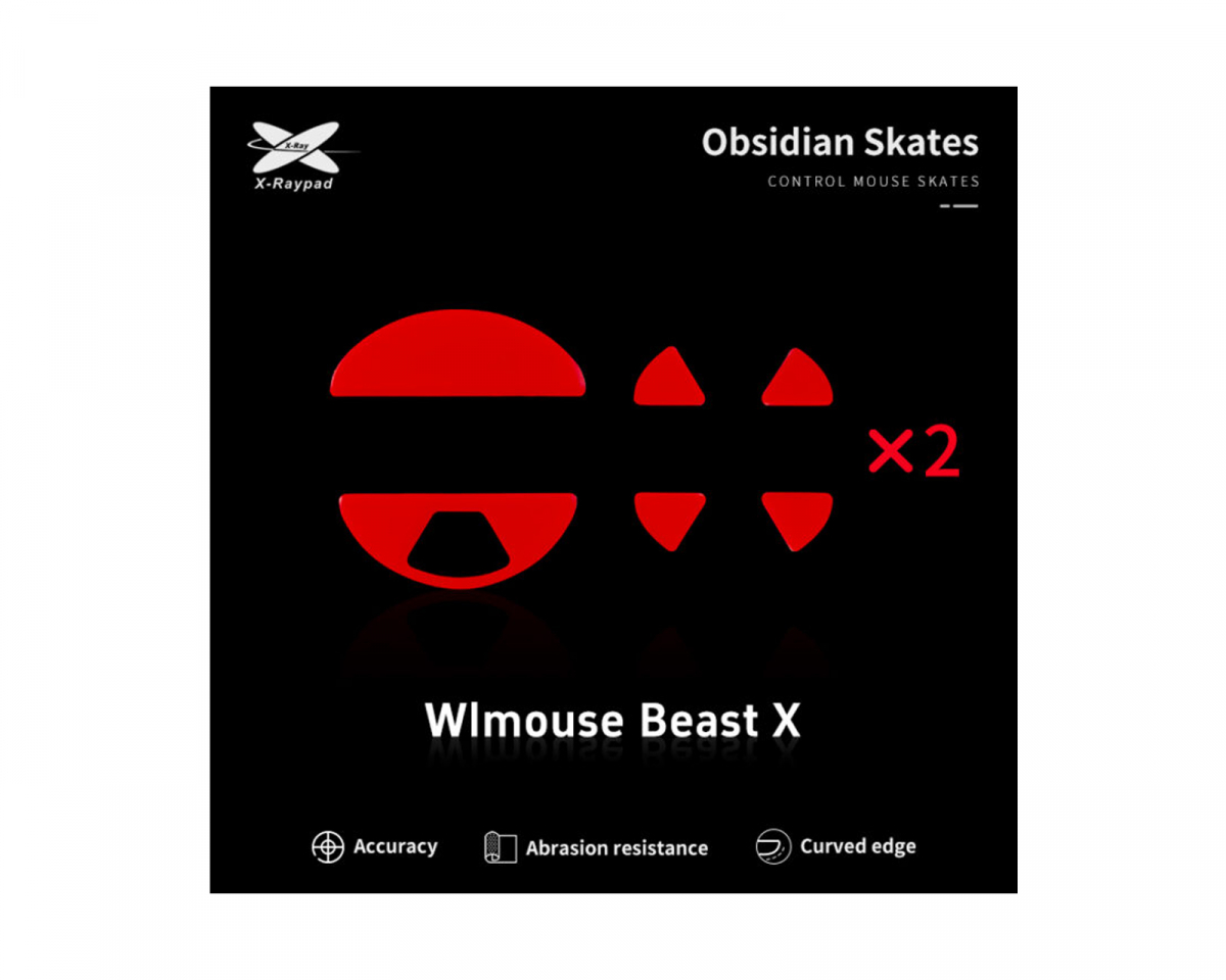 X-raypad Obsidian Mouse Skates WLmouse Beast X