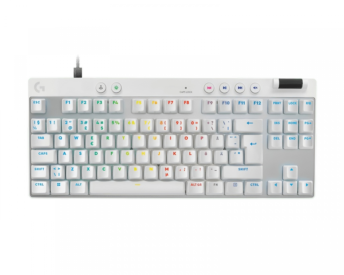 Logitech Pro X TKL Rapid Langallinen Pelinäppäimistö [Linear] - Valkoinen