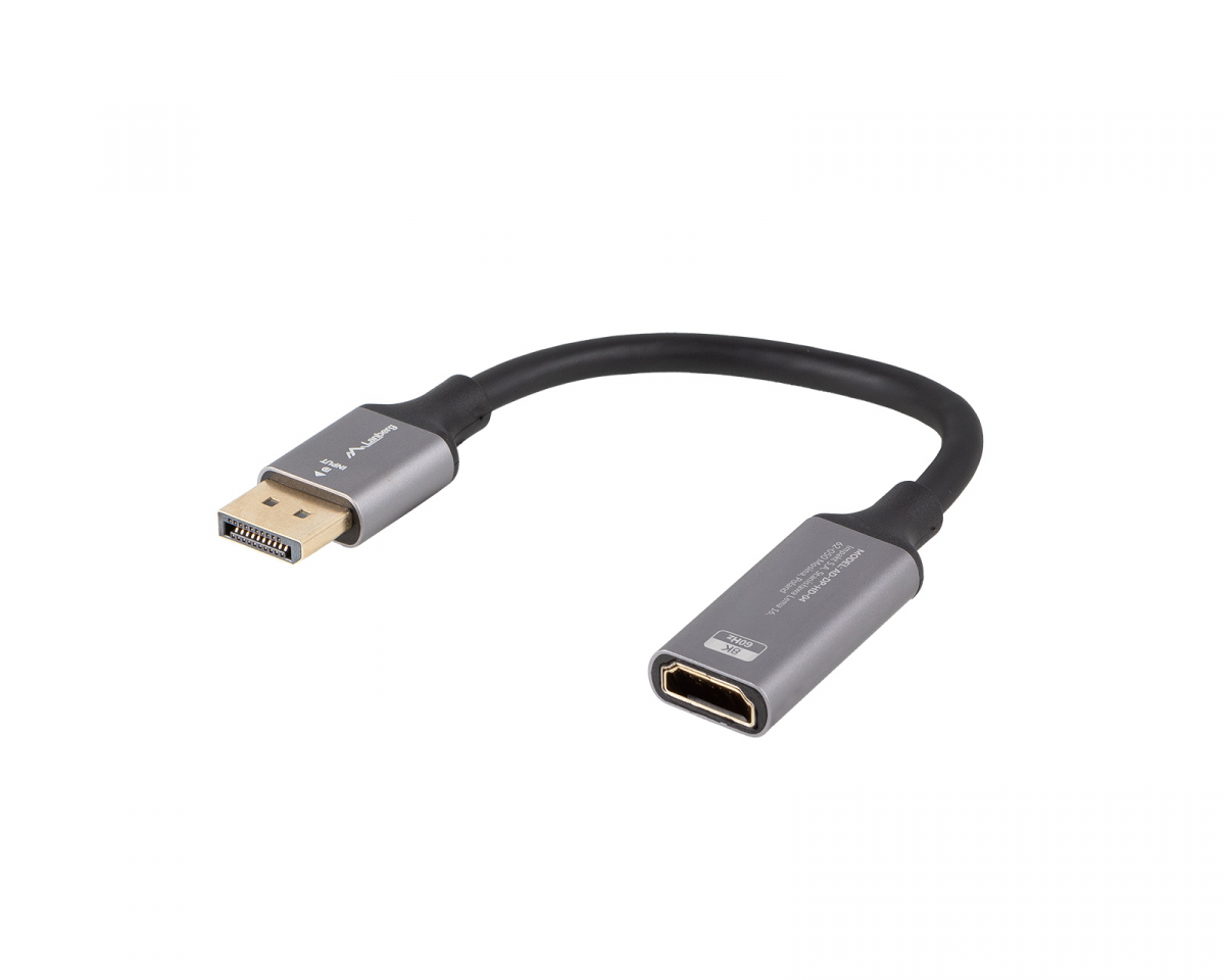 Lanberg DisplayPort to HDMI Adapterikaapeli 4K Musta - 0,2m