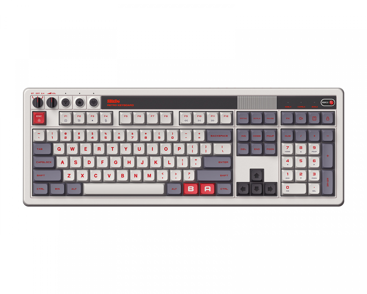 8Bitdo Retro 108 Mechanical Keyboard - Langaton Näppäimistö ANSI - N Edition