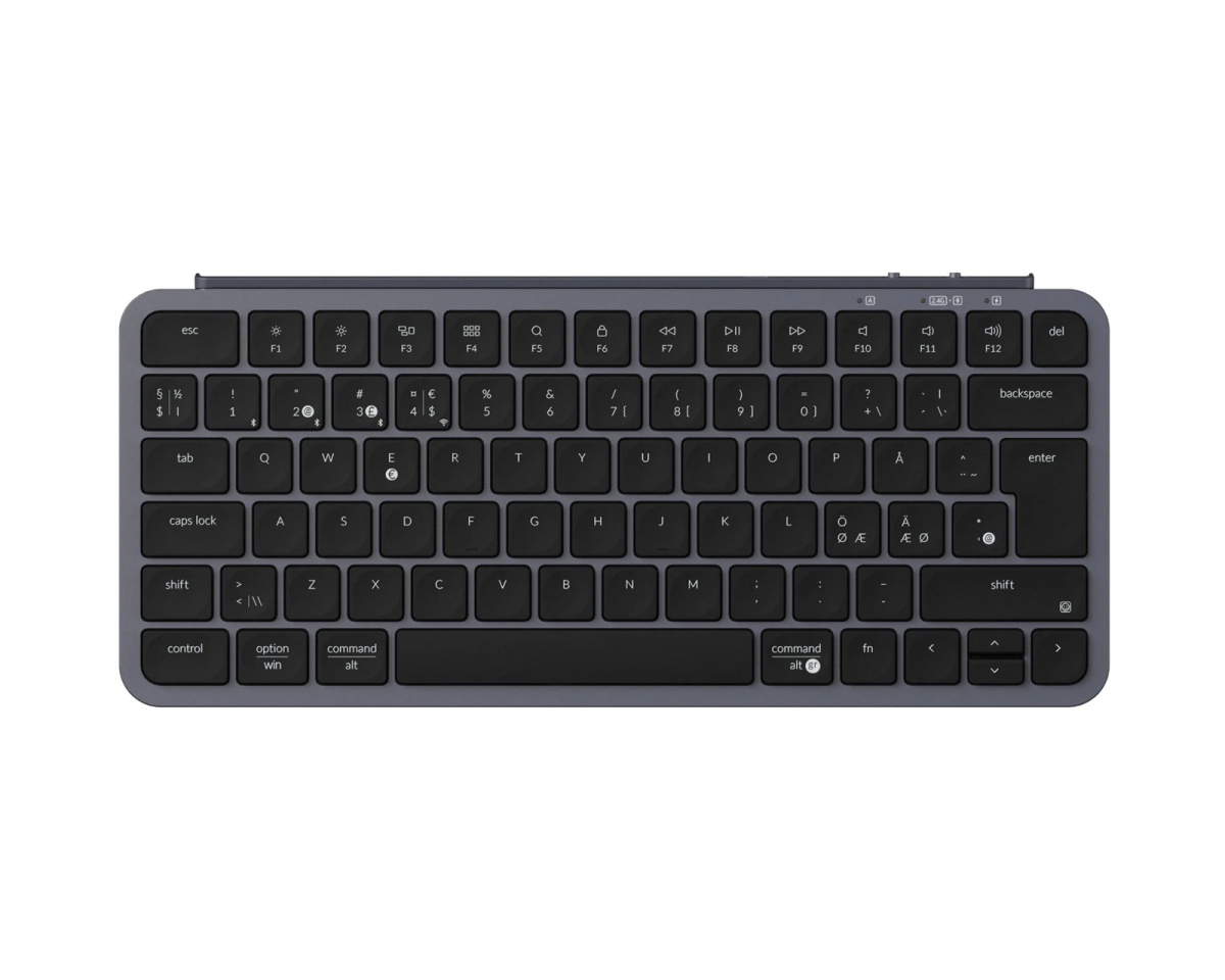 Keychron B1 Pro Ultra-Slim Langaton Näppäimistö - Space Gray - ISO