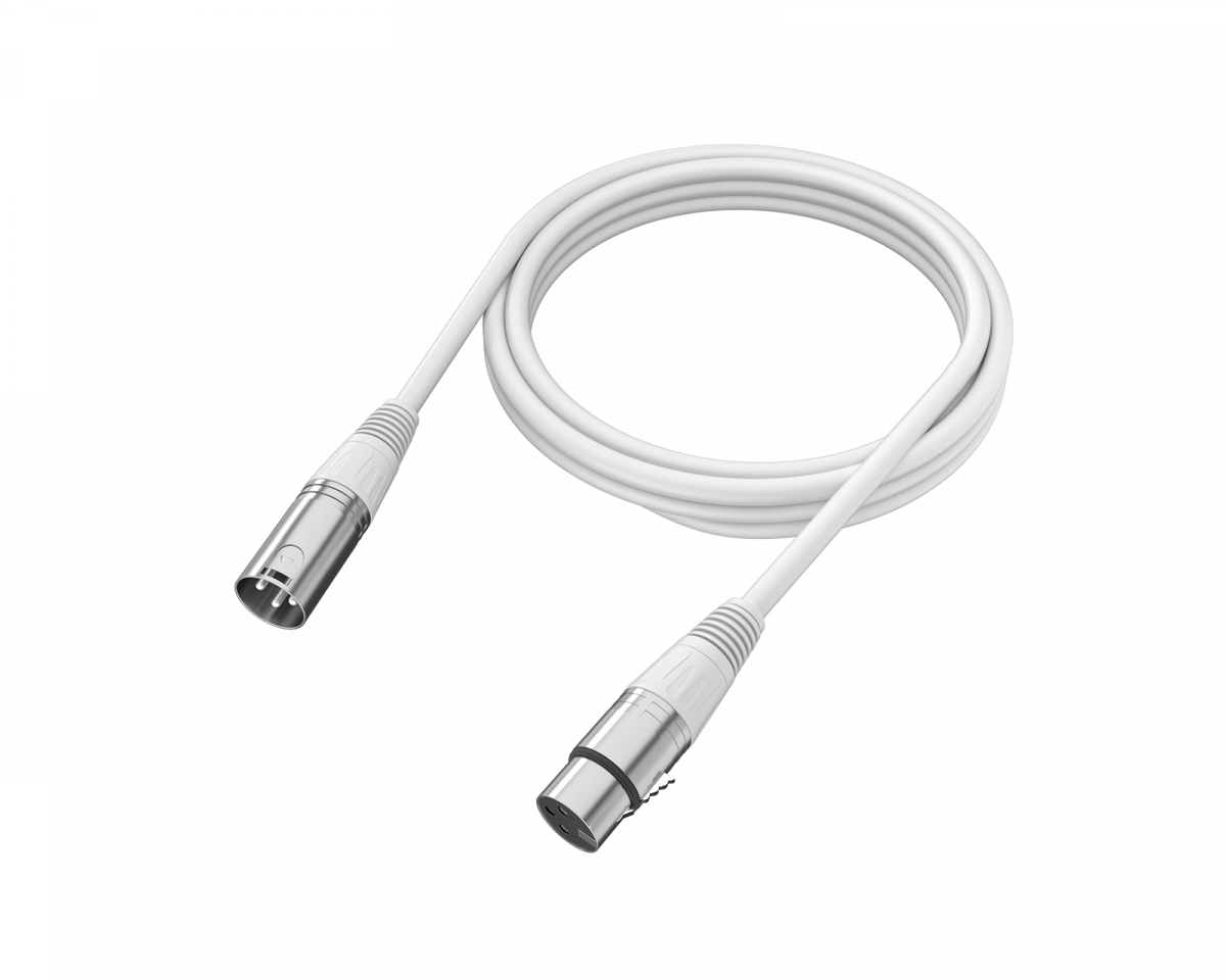 Fifine XLR Kaapeli - 3pin - 1.8 Metriä - Valkoinen