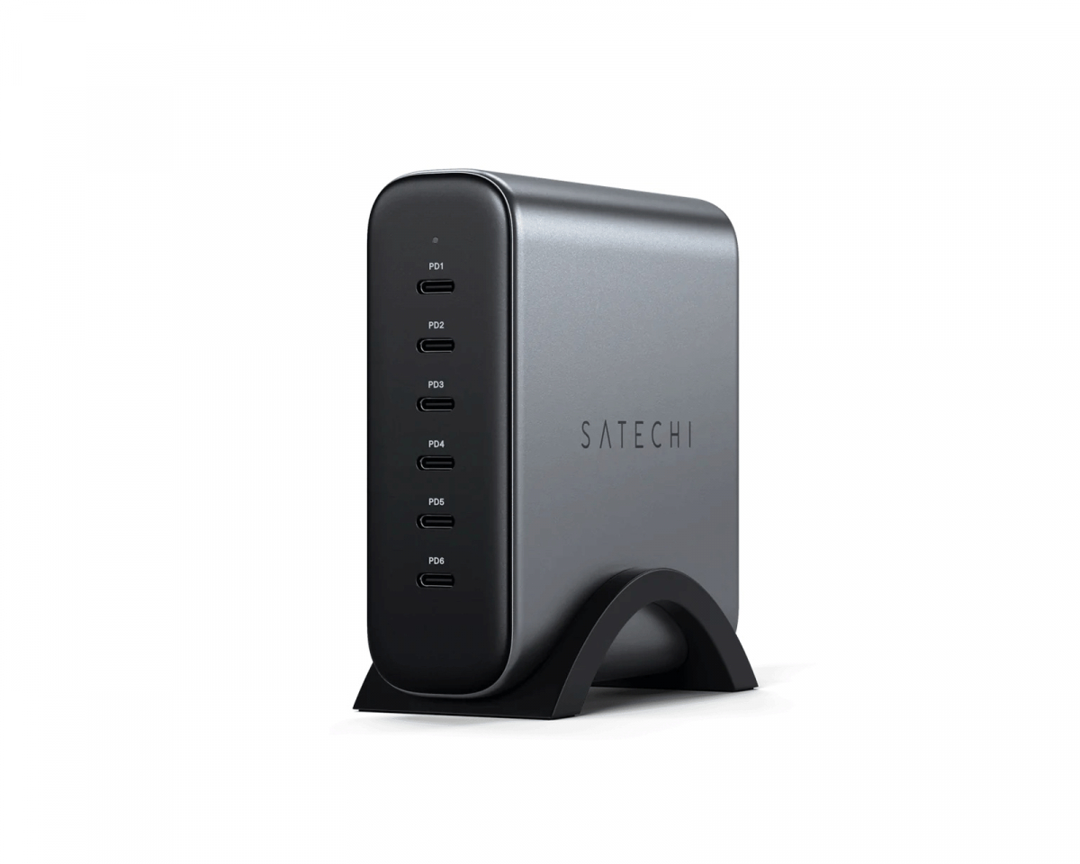 Satechi 200W PD USB-C GaN Laturi - 6 porttia
