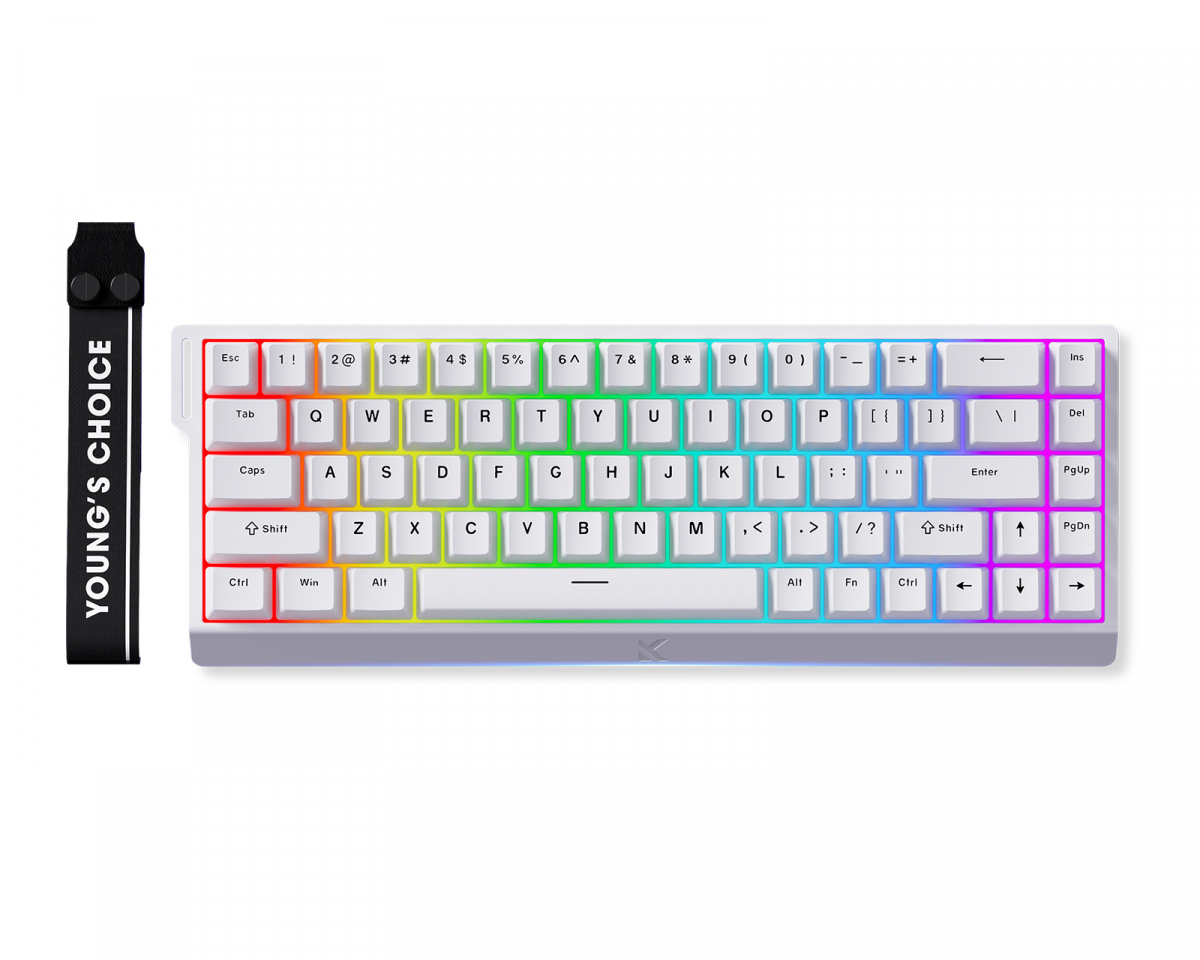 MCHOSE Ace 68 E-Sport ANSI Hall Effect Näppäimistö - Valkoinen