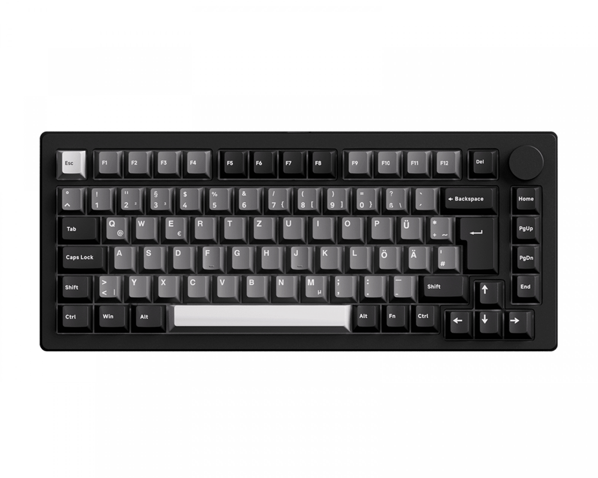 Monsgeek M1 V5 VIA Langaton näppäimistö - Black & Silver [V3 Piano Pro]