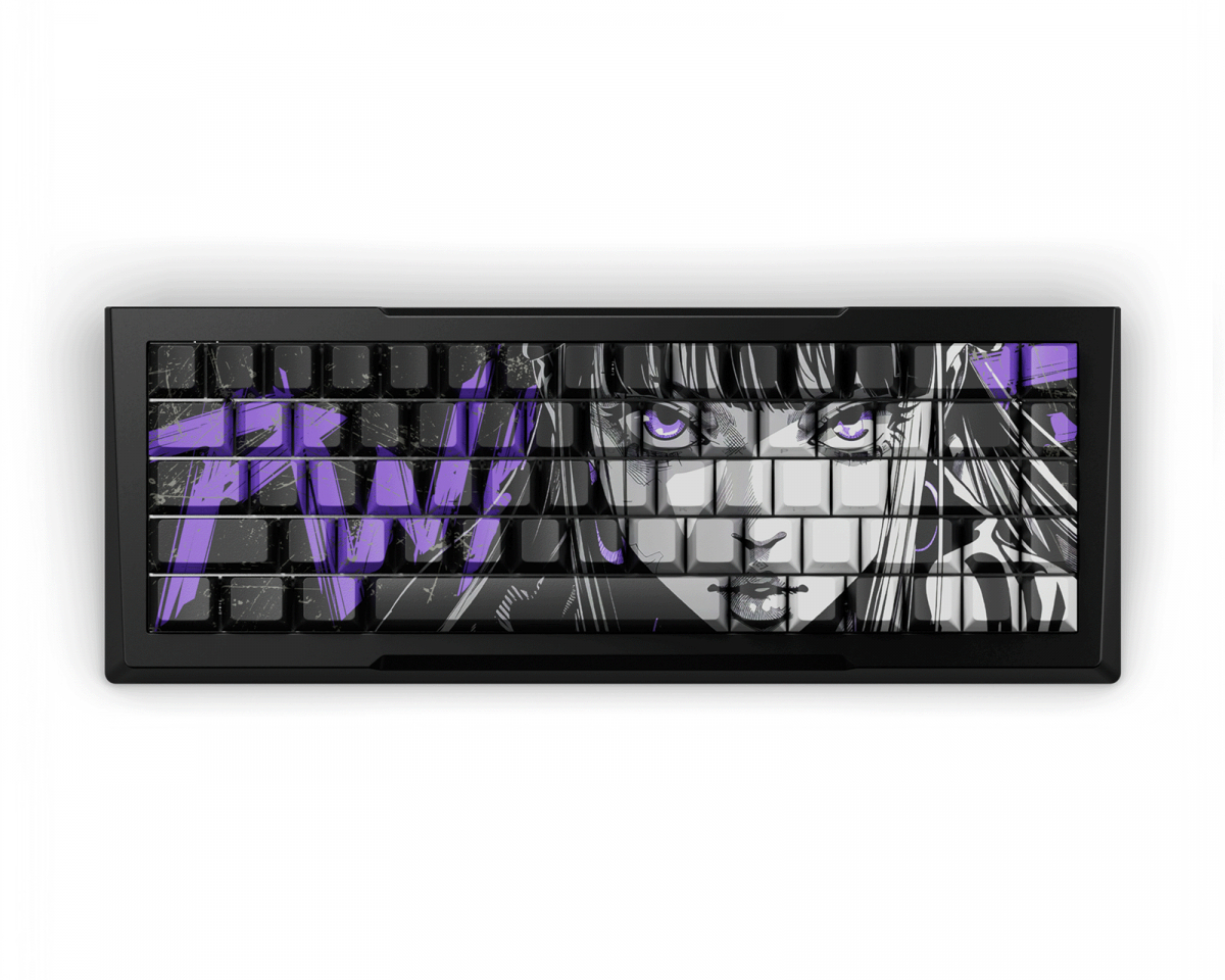 Pwnage Zenblade 65 V2 – Hall-efekti Pelinäppäimistö Nyomi Purple Edition ANSI