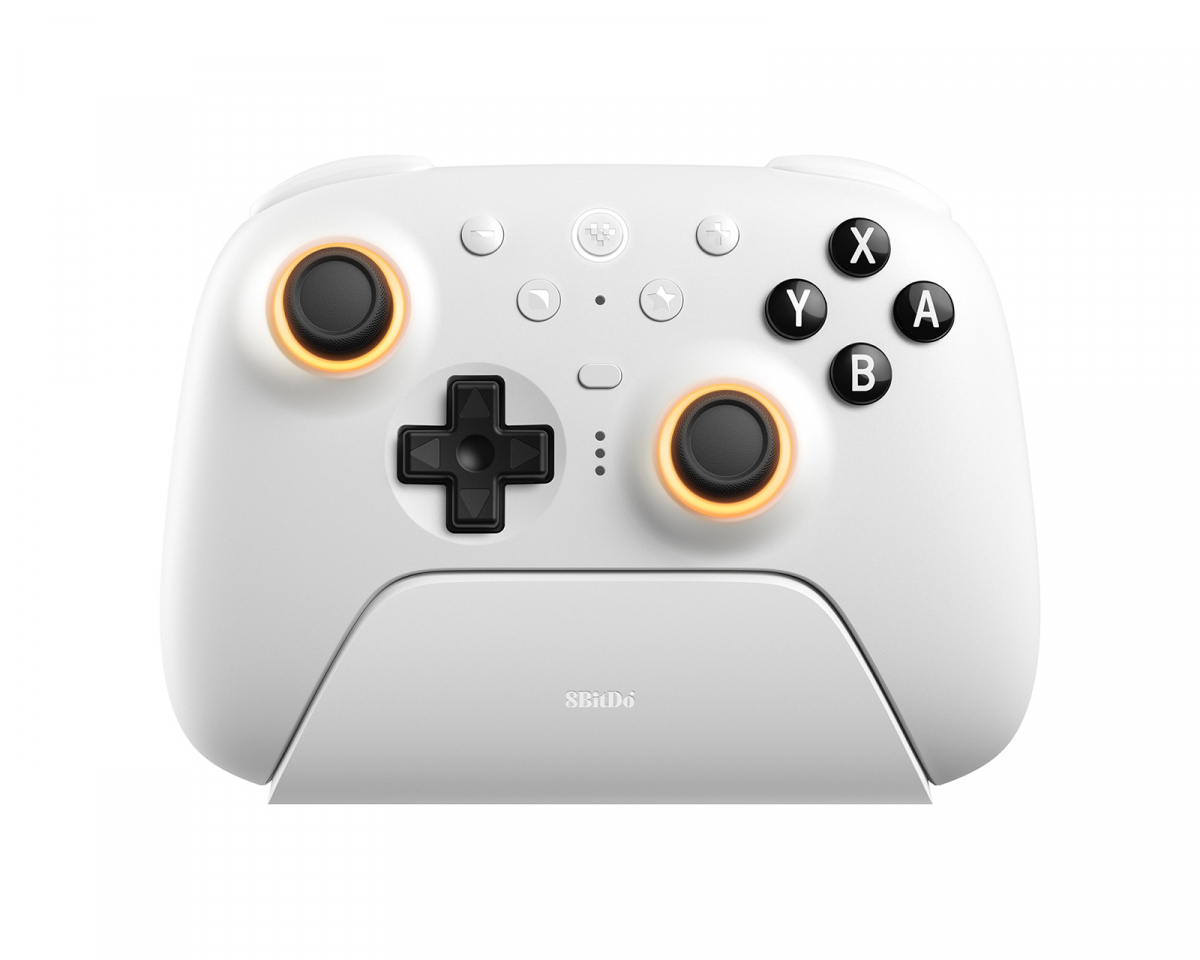 8Bitdo Ultimate 2 Bluetooth TMR Sticks - Langaton Ohjain - Valkoinen