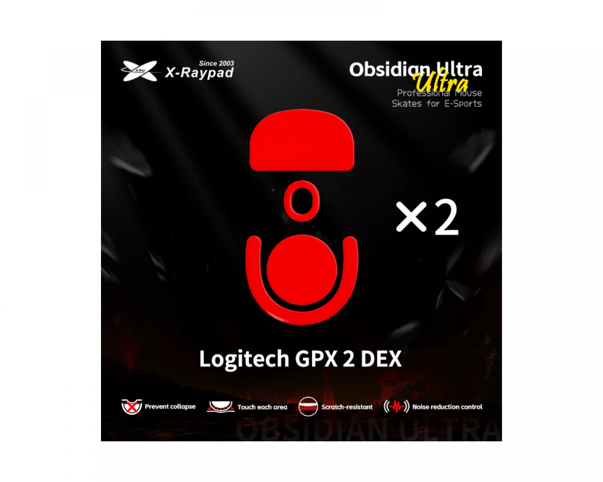 X-raypad Obsidian Ultra Skates Logitech G Pro X 2 DEX