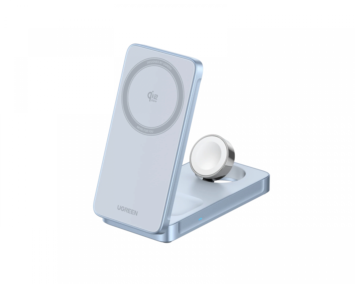 UGREEN MagFlow Qi2.2 25W 3-in-1 Magneettinen Langaton Laturi
