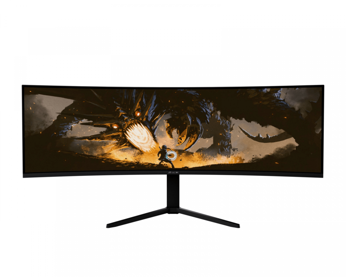 Arozzi Nova 49" Curved VA 5120x1440 165 Hz -pelimonitori - Musta