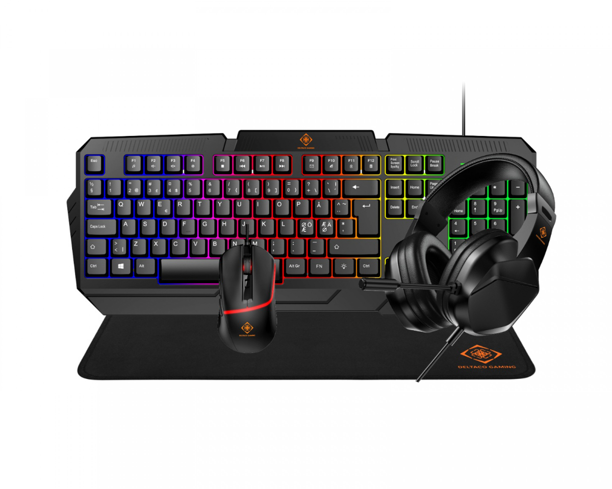Deltaco Gaming 4-In-1 Gaming Bundle -pelitarvikepakkaus