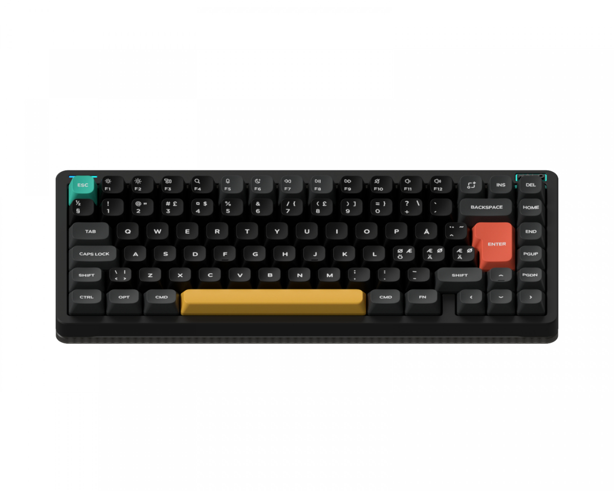 NuPhy Halo75 V2 Langaton Näppäimistö – Obsidian Black [Lemon Switch]