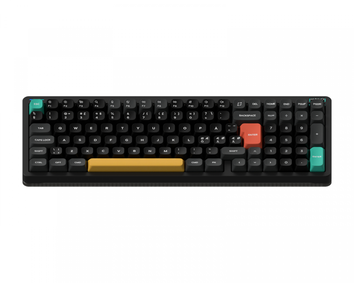 NuPhy Halo96 V2 Langaton Näppäimistö – Obsidian Black [Lemon Switch]